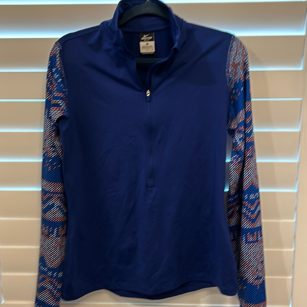 Nike Pro Dri-Fit blue 3/4 zip up, athletic wear